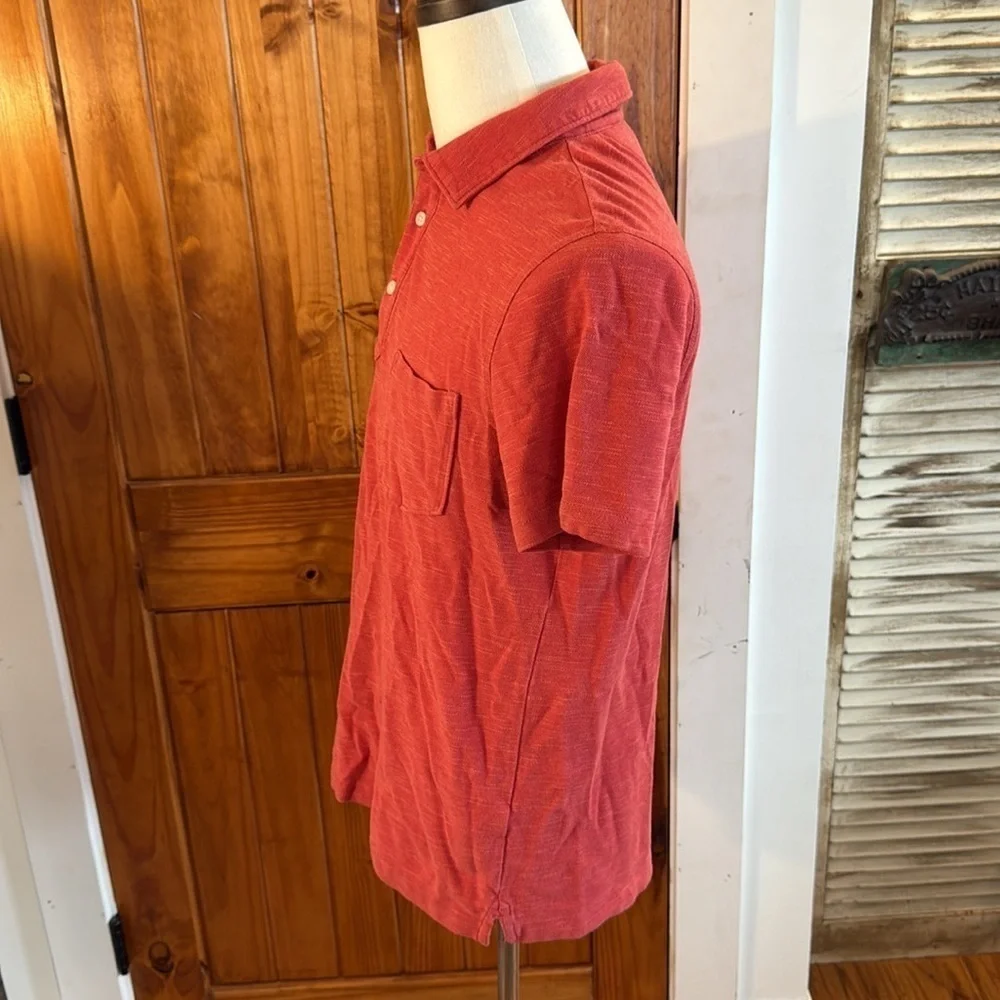 Men’s Banana Republic Red Polo Shirt Vibrant Pima Cotton size M
